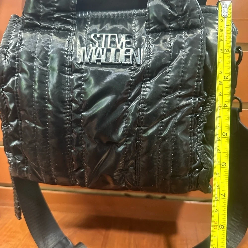 Steve Madden Black Structured Tote Bag - Picture 7 of 12